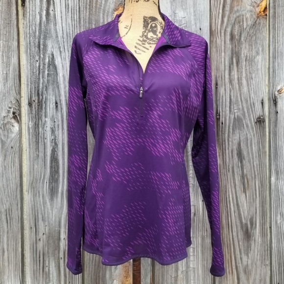 Under Armour Tops - L Jacket Under Armour Run Half Zip Purple EUC
